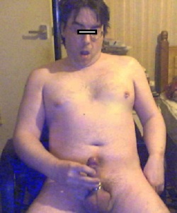 Hard but still small. “Censorship” laughably minimal, lol :) Wank it, fat boy!