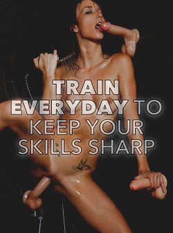 Sissies Train Everyday to Keep Cock Pleasuring Skills Sharp