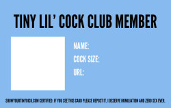 Tiny Lil’ Cock ID Cards – Download and Use for Free!