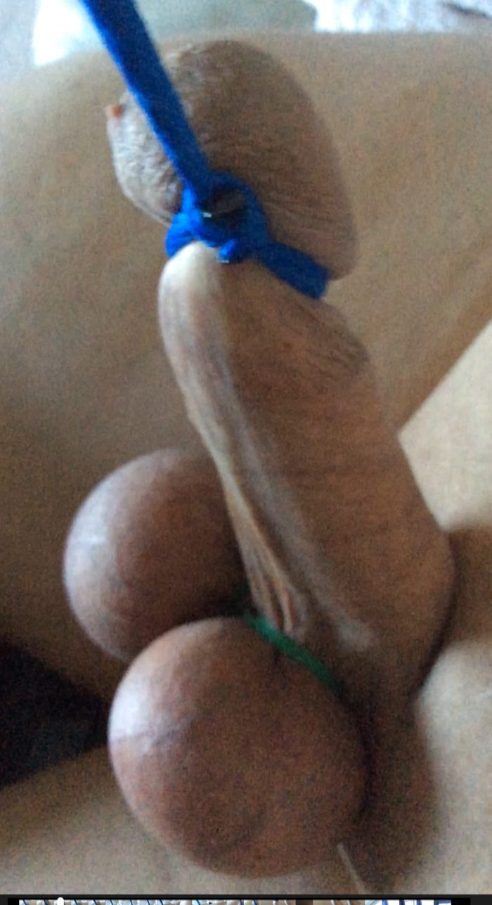 Cock And Balls Tied Up Freak