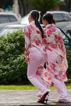 Feminine Asian panty lines