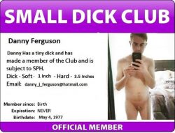 Danny Ferguson got a TINY penis!