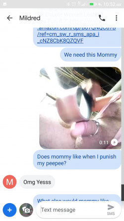 texting mommy about punishing my lil peepee