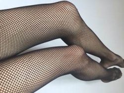 Fap your finger dick to my fishnet stockings on cam