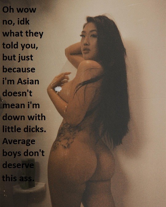 Tiny Asian Big Cock Humiliate - Asian Small Penis Humiliation Captions | BDSM Fetish