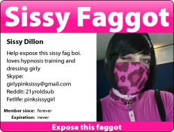 Help expose this sissy fag boi