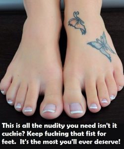 All the nudity a beta foot cuckie needs
