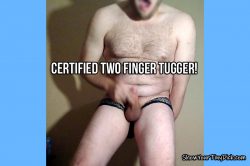 Polish panty boy becomes a certified two finger tugger
