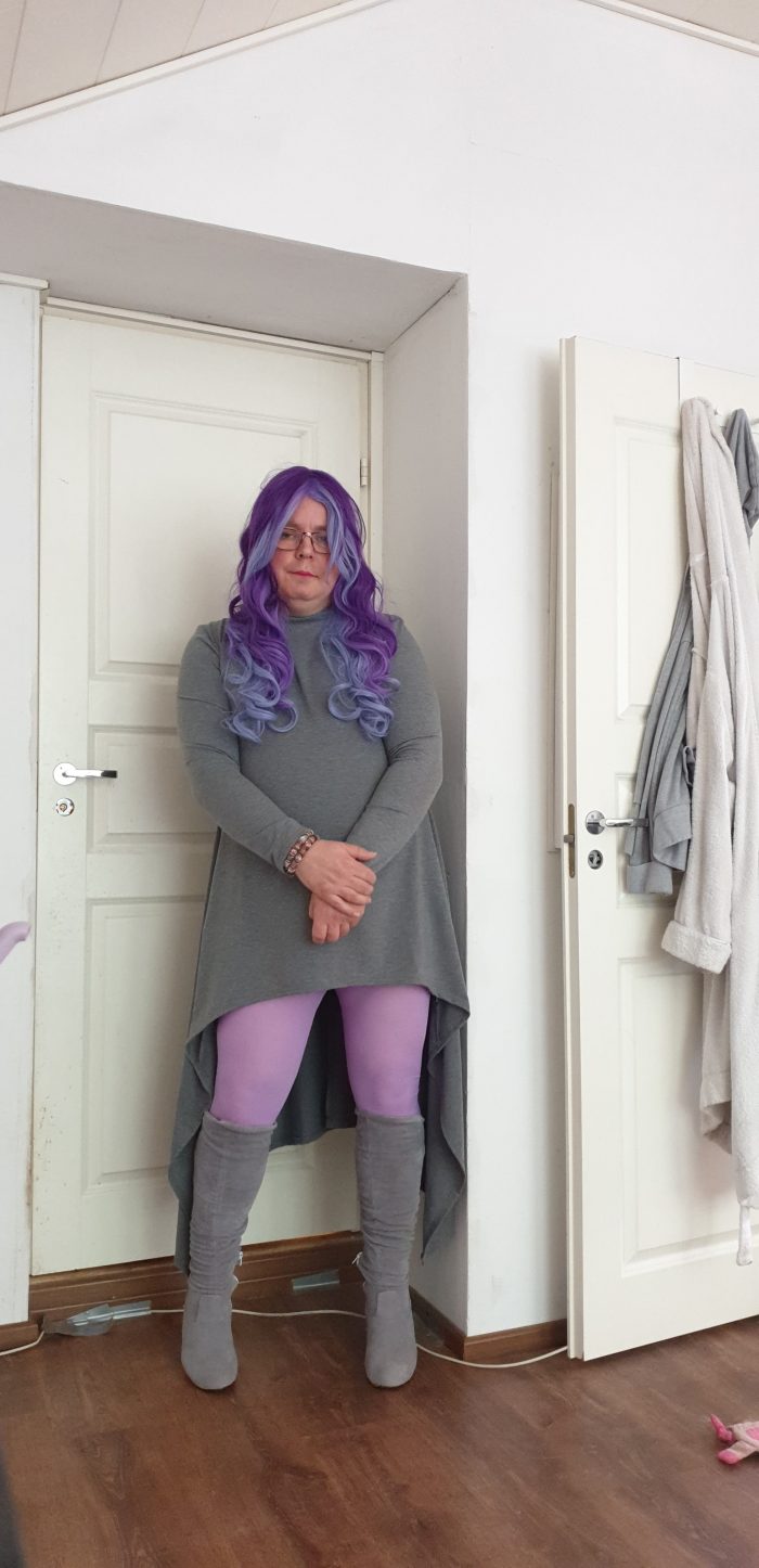 Purple pantyhose