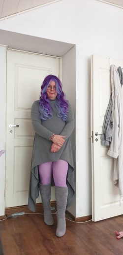 Purple pantyhose