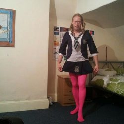 Transvestite school girl