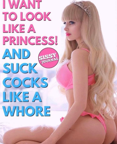 Sissy Slut Sex Captions - Sissy looks like a princess and sucks cock like a whore - Freakden