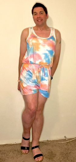 Nowhere to hide…Cute Romper and Sandals with No Wig