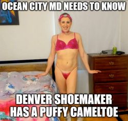 Denver Shoemaker has a puffy camel toe in her g-strings