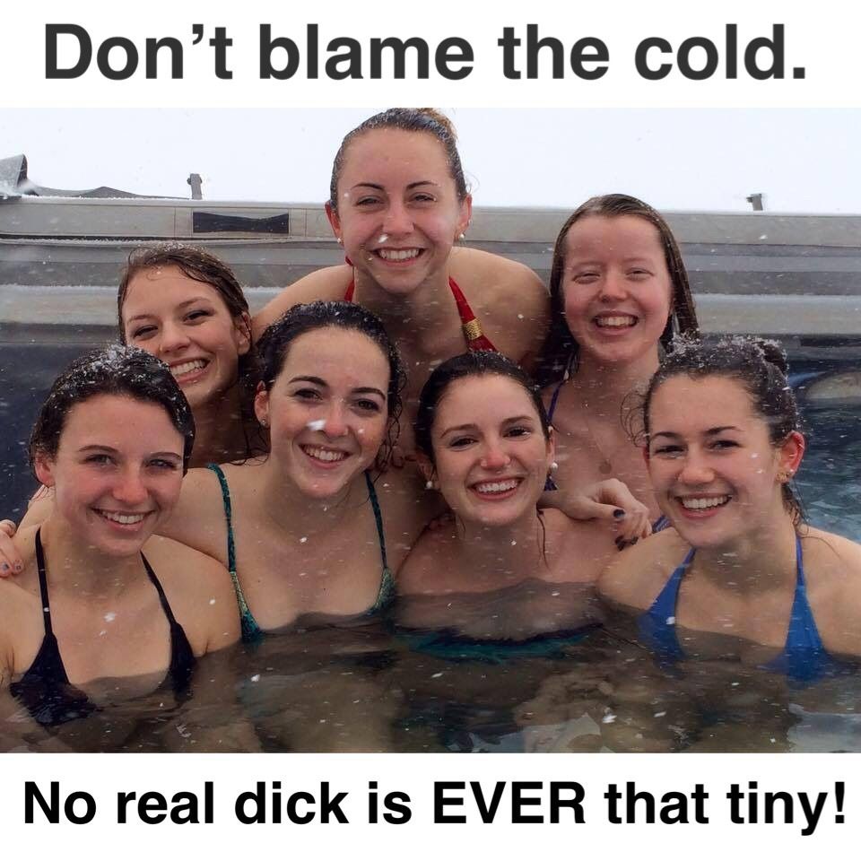 Swimming Porn Captions - No real dick is EVER that TINY - Freakden