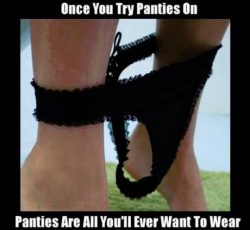 Once you wear panties it is over for you sissies