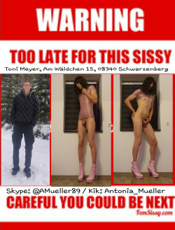 Exposed German Sissy Slut Toni Meyer from Schwarzenberg