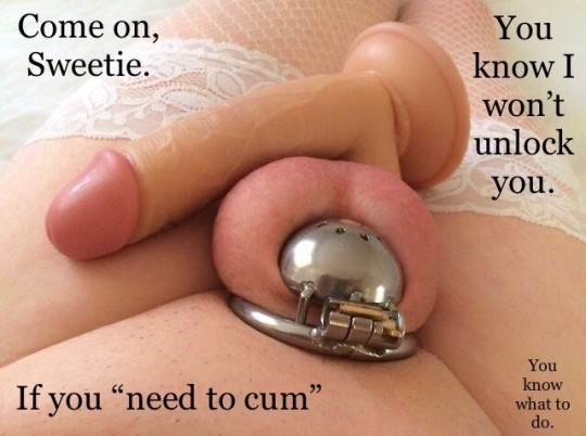 Only way a sissy can cum while in chastity - Freakden