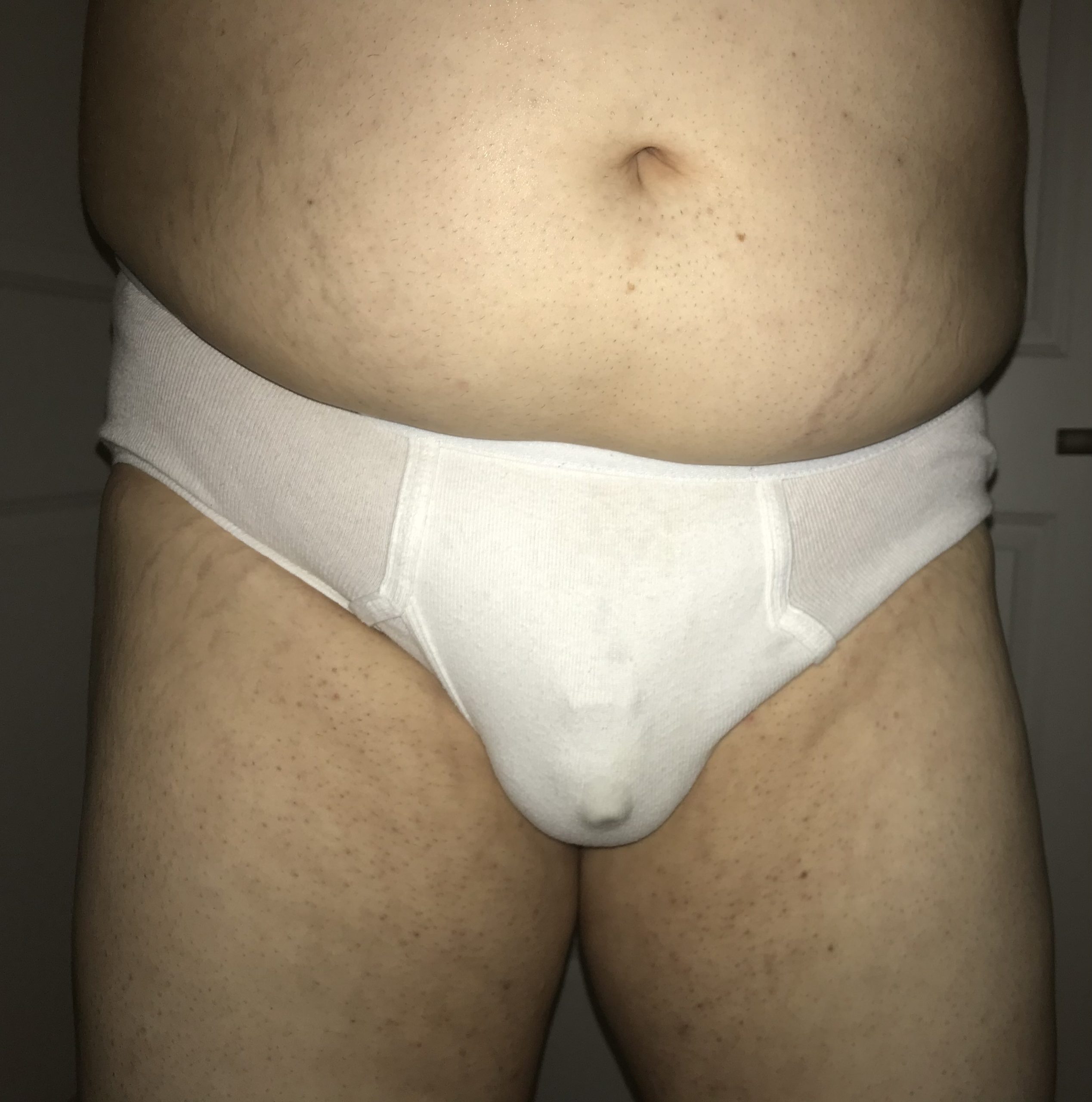 Chastity and tighty whities. A good combination for a small penis cuckold.  - Freakden