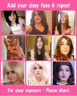 Cuck sissy Carolinemessytv exposed in online collage