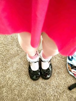 Yesterdays View…Tights, ruffled socks and maryjanes