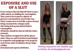 Exposure and use of sissy slut Chrisissy