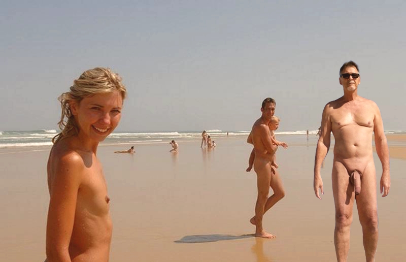 True nudist flashing cock on the beach