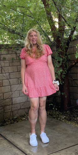 All girly…Sissy Madison Playing Outside