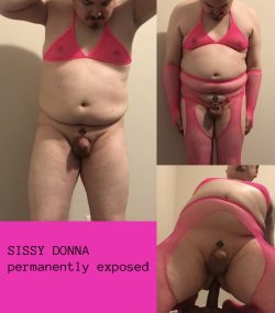 Sissy Donna permanently exposed on the Fem Sissy Wall of Shame, exactly where she belongs! Pleas ...