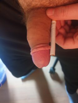 My hard dick compared to a cigarette