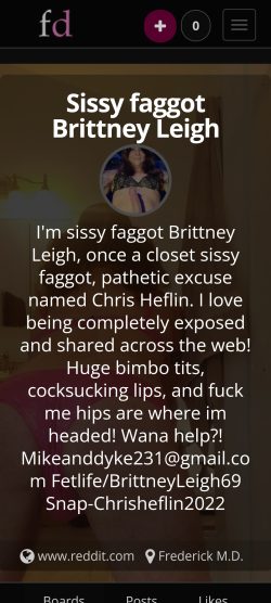 Share this sissy faggot anywhere and everywhere