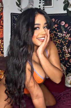Hispanic goddess gives tiny cock ratings on webcam