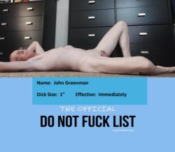 My Name Has Been Added To The Official Do Not Fuck List