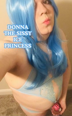 Donna showing off her locked useless clit. Why am I a sissy? Well, see for yourself.