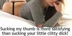 Sucking her thumb is more satisfying than a clitty dick