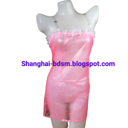 Tailor Makes Custom Size Pink PVC Dresses For Sissies