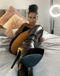 Ebony goddess turns black men into cuckolds