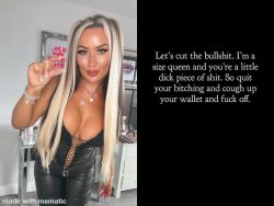 Findom demands wallet from little dick bitch