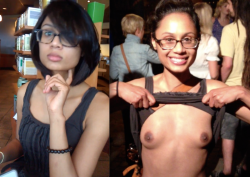 Before & After Flashing My Little Titties In Public