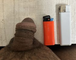 Cock vs *mini* lighter – lighter wins!