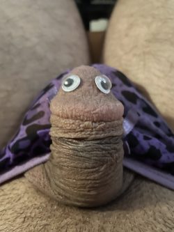 Muppet cock. Balls inside panties