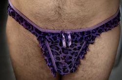 Purple G-string wearing slut