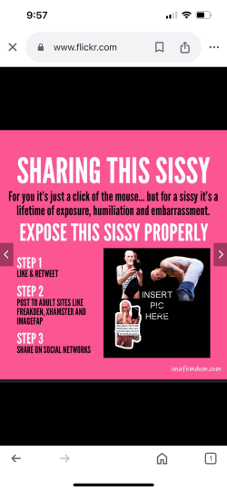 Publicly posted sissy on the internet