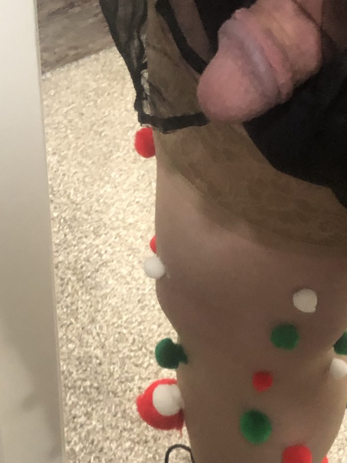 Sissy’s small penis sleeve laughing. Humiliation