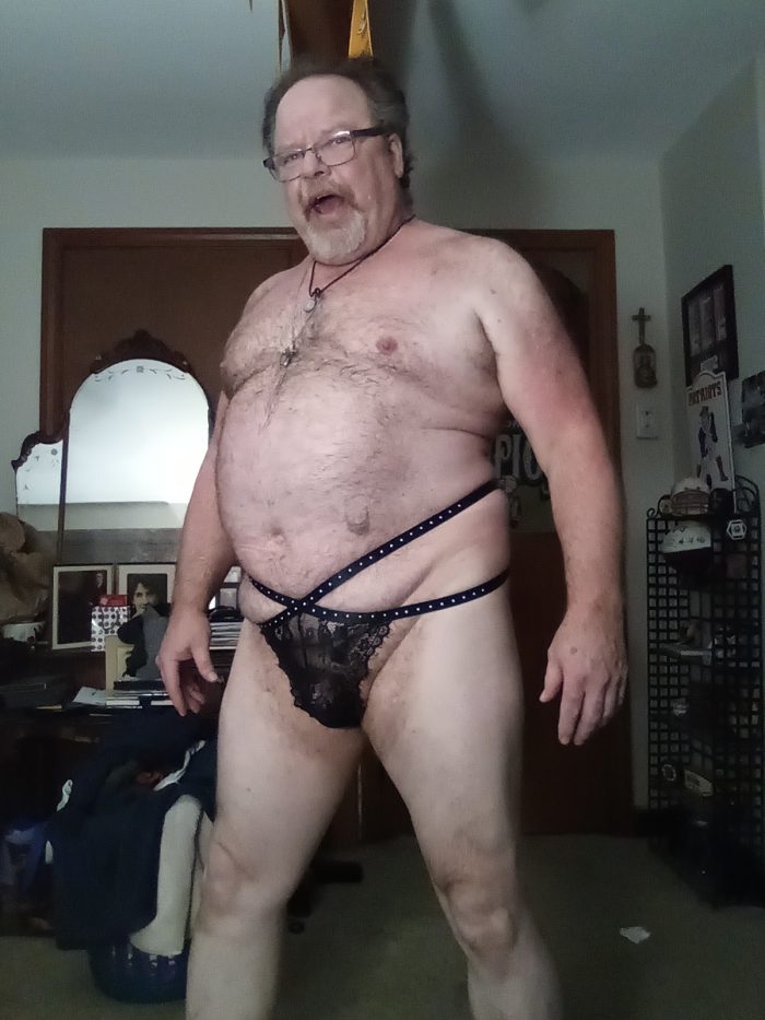 My new outfit and in cock bondage