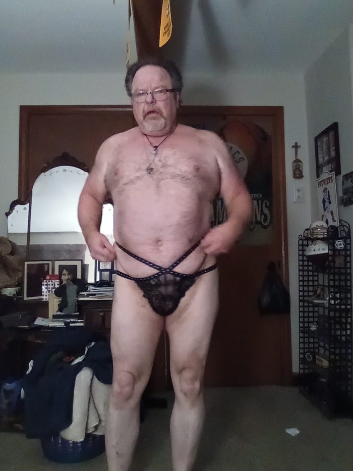 My new outfit and in cock bondage