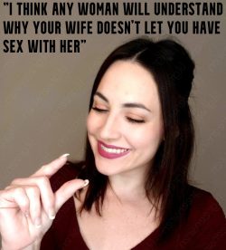 Wife does not let me have sex due to small dick and balls