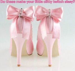 Prissy sissy pink high heels