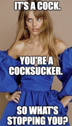 You are a sissy cock sucker