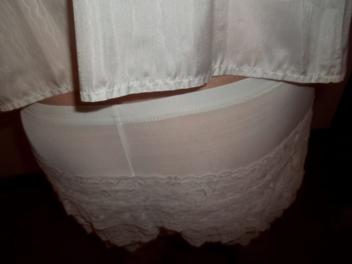 Hey sissy , nice fitting frilly panties when there is no penis ha ha